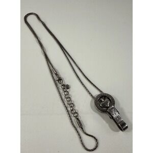 Brighton Lanyard ID Badge Holder Clip Heart Flower  Necklace